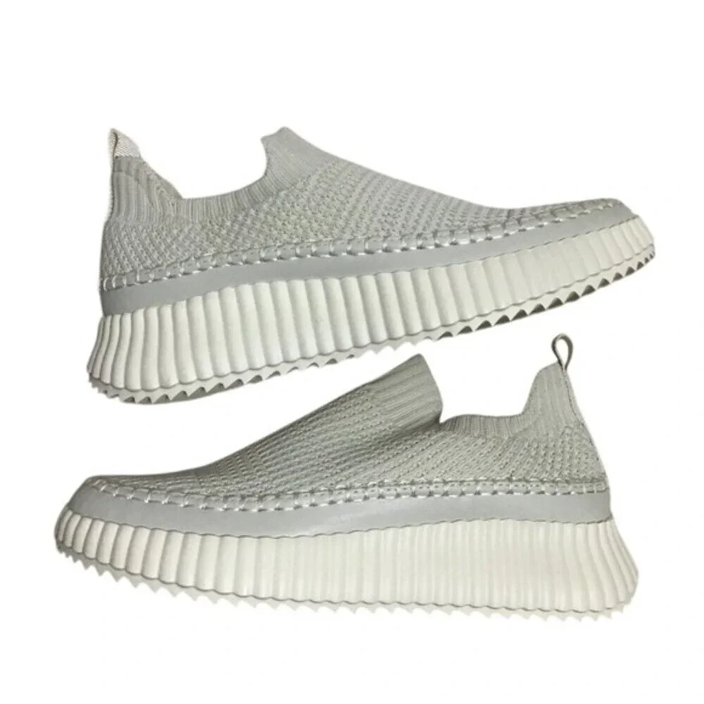 Steve Madden Samarah Womens Gray White Slip On Low Top‎ Sneakers Size 7.5M